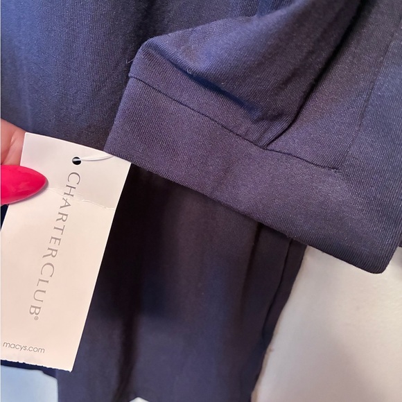 Charter Club Dark Blue Tunic Women’s Large - Picture 3 of 10